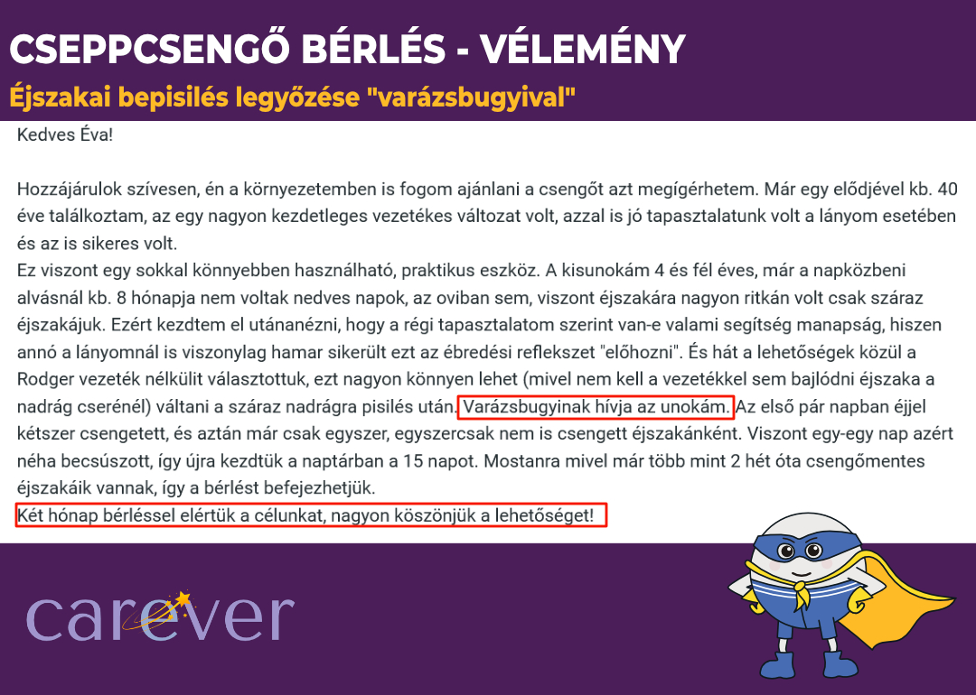 cseppcsengo berles velemeny 4 es fel eves kislany