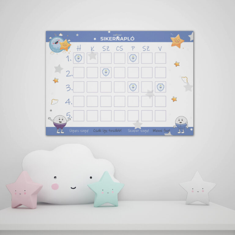 Motivációs tábla pisicsengő, cseppcsengő terápiához