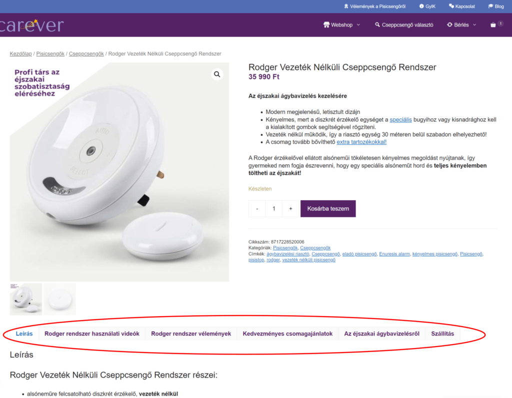 Éjszakai bepisilés terápia pisicsengővel.