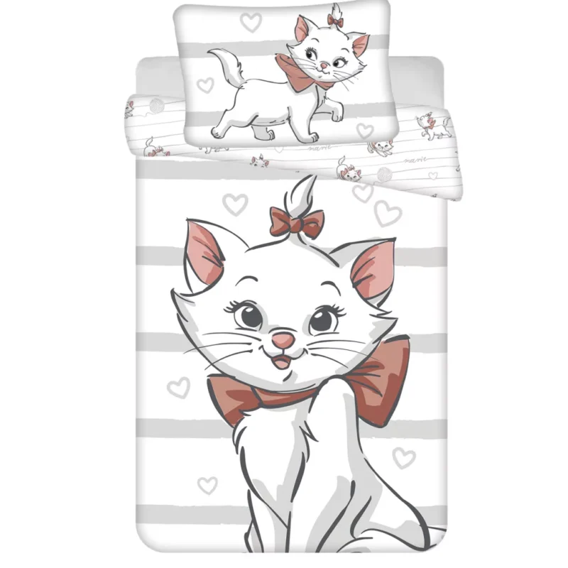 Disney Marie cica Bow gyerek, ovis ágyneműhuzat 100×135 cm, 40×60 cm