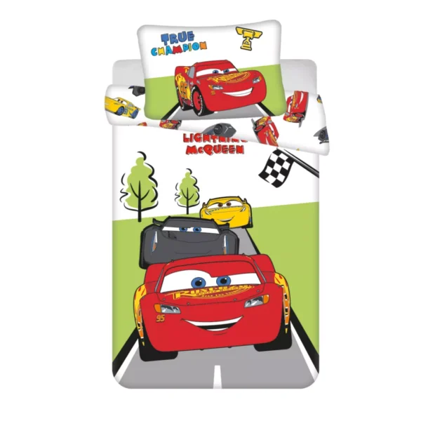 Disney Verdák Champion gyerek, ovis ágyneműhuzat 100×135 cm, 40×60 cm