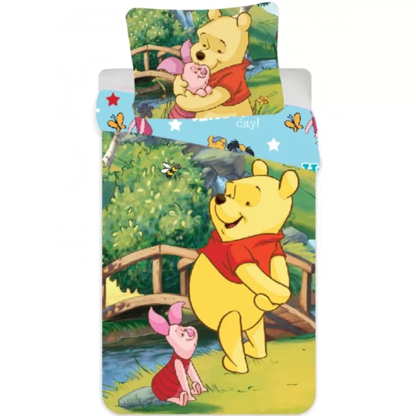 Disney Micimackó Bridge gyerek, ovis ágyneműhuzat 90×140cm, 40×55 cm