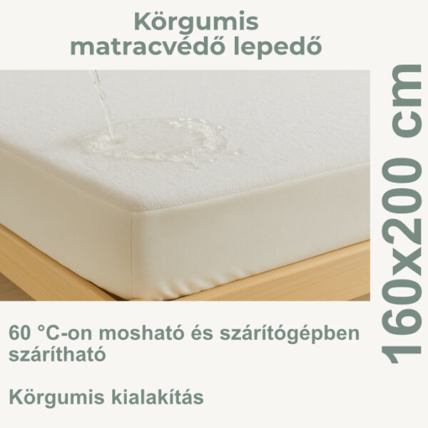 Körgumis matracvéő lepedő 160x200 cm