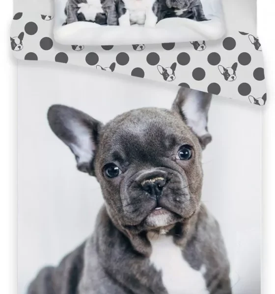 Kutyás French Bulldogs Black ágyneműhuzat 140×200cm, 70×90 cm