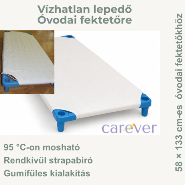 Vízhatlan lepedő 133x58 cm-es óvodai fektetőre